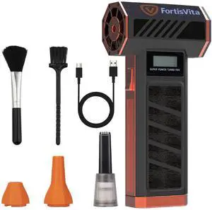 FortisVita Compressed Air Duster Electric Air Duster for Cleaning Computer pc Keyboard Air Blower for Electronics Turbo Jet Blower Rechargeable mini Hand held dust Blower