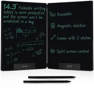 LCD Writing Tablet for Adult: 14.3 Inch Fold Screen Notepad Portable