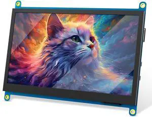 JUN-ELECTRON 7 inch Mini Monitor, HDMI IPS Display 1024x600 Capacitive Screen for Raspberry Pi/Laptop/PC/Windows 11/10, Non-Touch