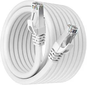 Cat 7 Ethernet Cable 100ft, SFTP Cat7 Triple Shielded Patch Cables, Outdoor&Indoor Cat 7 Ethernet Cable, Heavy Duty High Speed 10Gbps 600Mhz, Waterproof Direct Burial for Modem Router PS4/PS5