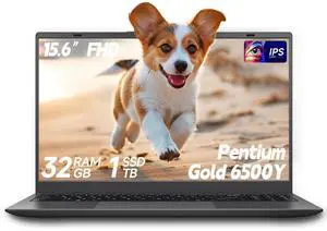 BLUEING Laptop Computer with Gold 6500Y (Beat N5095, Up to 3.4GHz), Laptop 32GB RAM 1TB SSD, 15.6-Inch 1080P FHD IPS Display, Win 11 Pro, WiFi 5G, BT5, Type-C, HDMI, Laptops