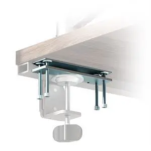 Pugala Computer Under Desk Clamp Mount, Under Table Metal Desk Accessories, Suitable for Different Tables, Adjustable