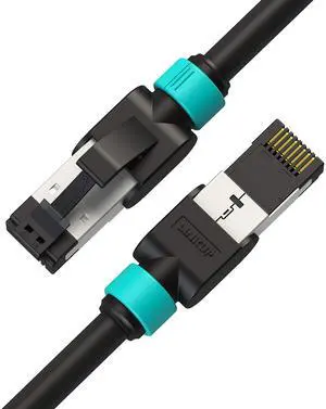 LINKUP - [Tested with Versiv CableAnalyzer Cat7 Ethernet Cable -15 FT (2 Pack) 10G Double Shielded RJ45 S/FTP | Network Internet LAN Switch Router Game | High-Speed | 26AWG Black