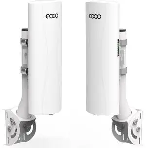 Point to Point Starlink Internet WiFi Extender with Bracket Mount, 5.8GHz 3KM 1000Mbps Outdoor Wireless Bridge for Starlink Mini, Gen 3 Router & Gen 2 with Ethernet Adapter, 2 LAN Ports, 2-Pack