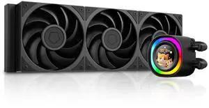 ID-COOLING FX360 LCD PE  360mm AIO Liquid CPU Cooler with 1.48 Full-Color LCD Display, 350W TDP, 3×120 mm High-Airflow Fans, Intel LGA1851/1700 & AMD AM5/AM4 Support