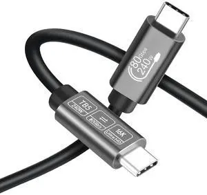 Angusplay USB C Cable 80Gbps Thunderbolt 5/4/3 6ft, USB4 | 240W Fast Charging | 16K/8K Video Display | Compatible with MacBook Pro/Air, iPad Pro, Dell XPS, Galaxy S24 (USB 4.0/3.2/3.1)