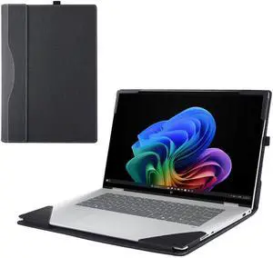 RUNMEIJIA Laptop Cover Case for HP OmniBook X Flip 16 16-arXXXX/16-asXXXX& OmniBook 7 Flip 16-auXXXX 16inch [not Compatible with Any Other Model] 2-in-1 PU Leather Notebook Sleeve (Black)