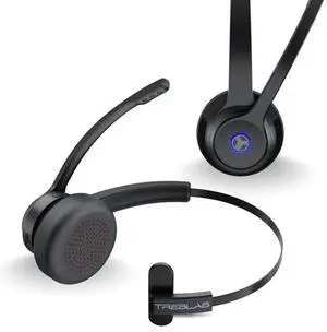 TREBLAB C7 - Single Ear Bluetooth Headset with Mic, Bluetooth 5.4, 45H Playtime, Type-C Fast Charging, IPX4 Waterproof, Wireless Headset with Mic for Trucker, Work, Calls, Home Office