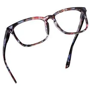 Readerest Blue Light Reading Glasses - Lightweight Computer Glasses - Eye Strain, UV Glare Protection (Floral)