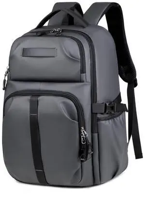 ORILOOSEN Casual laptop backpack, college backpack, water-resistant, suitable for work, travel, commuting, Daily.(Grey)