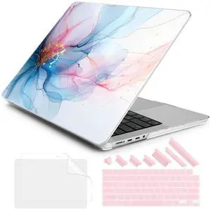 DONGKE Case for M5 MacBook Pro 14 inch 2025 2024-2021 M4 M3 M2 M1, Plastic Hard Shell Cover Compatible with A3434 A3112 A3401 A3185 A2992 A2779 A2442, Retina XDR Display & Touch ID, Soft Flowing Color