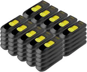 TEAMGROUP C145 32GB 50 Pack USB 3.2 Gen 1 (3.1/3.0) USB Flash Thumb Drive, External Data Storage Memory Stick Compatible with Computer/Laptop (Black-Yellow) TC145332GY25