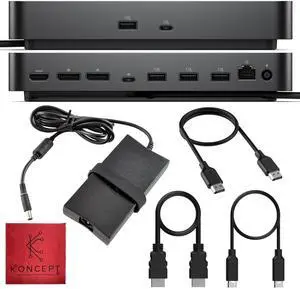 Dell SD25 Docking Station Supports Dual/Triple Monitor 4K Displays with 180W,HDMI, DisplayPort & USB-C Cable, 10Gbps Thunderbolt Dock (SD25)