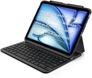 Arteck iPad Air 11-inch/Air 5th 4th Generation Keyboard Case, Bluetooth Keyboard with Folio Full Protection Case for Apple iPad Air 11 M3/M2 (2025/2024), Air 5/Air 4