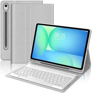 Keyboard Case for Samsung Galaxy Tab S10 FE+ Plus 13.1'' 2025 Detachable Wireless Keyboard for Galaxy Tablet S10FE+ Case with S Pen Holder, Protective Folio for Samsung Tab S10 FE Plus Keypad, Grey