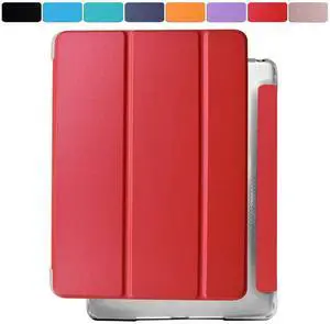 DuraSafe Cases for iPad PRO 11 Inch 1 Gen 2018 [ PRO 11 1st ] A1980 A1934 A2013 A1979 MU0T2LL/A MU0Y2LL/A MTXN2LL/A Shock Proof Magnetic Dual Angle Stand with Honeycomb Pattern Clear Back Cover - Red