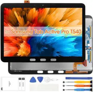 Screen Replacement for Samsung Galaxy Tab Active Pro T540 LCD Display SM-T540 SM-T545 SM-T547 Digitizer Touch Screen Assembly with Repair Tools(Black,10.1 inch)