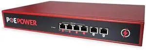 POEPower 4 Port Unmanaged 802.3bt POE++ Extreme Power Gigabit POE Switch, Full 90 Watts on Each Port, 380 Total Watts Budget, 2 Additional Ethernet Uplinks, 10/100/1000, UL Listed TAA Compliant