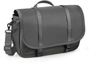 travel inspira Messenger Bag for Men/Women, Anti-theft Lightweight Men's Laptop Bag 16 inch Water Resistant Crossbody Satchel Bags Computer Work Office College Bag with Shoulder Strap, Grey