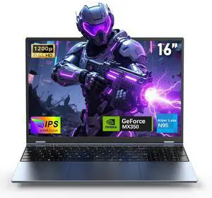 MITUNTUN 2025 Gaming Laptop (Include Office 365), 16 Inch Laptop Computer with Geforce MX350, N95 4C/4T Processor(up to 3.4Ghz), 32GB RAM 1TB SSD, Backlit Keyboard, FHD 1920 * 1200, WiFi 5, BT 4.0