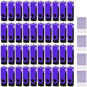 EASTBULL 8GB USB Flash Drive 100 Pack with Lanyards - USB 2.0 Jump Drive for Storage and Backup - Purple 100PCS