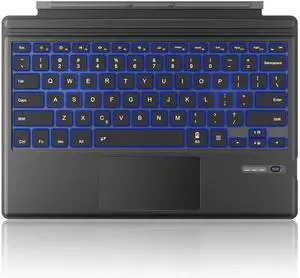 TOMSENN Surface Pro Type Cover, Portable Wireless Bluetooth Keyboard with Touchpad, 7-Color LED Backlit and Built-in Rechargeable Battery (LED Backlit)