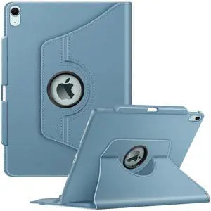 Fintie Rotating Case for iPad Air 13-inch (M3) 2025, (M2) 2024-360 Degree Swiveling Protective Stand Cover with Pencil Holder, Auto Wake/Sleep, Ocean Blue