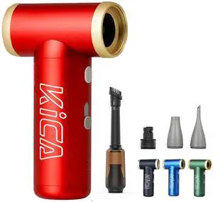 KiCA JetFan 2S Combo Compressed AirCan Substitute,117000RPM Air Duster Electric Blower for ComputerKeyboard Cleaning,Hair Drying,Camping,Outdoors,Car,Barbershop,Handmade,Rechargable,Metal Body,Red KiCA JetFan 2S Combo Compressed AirCan Substitute,117000RPM Air Duster Electric Blower for ComputerKeyboard Cleaning,Hair Drying,Camping,Outdoors,Car,Barbershop,Handmade,Rechargable,Metal Body,Red