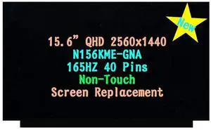 15.6" Screen Replacement for ASUS TUF A15 FA507 FA507N FA507NV FA507R FA507RM FA507RR FA507RW FA507U FA507UI FA507UU FA507UV FA507X FA507XI FA507XU FA507XV LCD Display 40 pins 165Hz QHD 2560 x 1440