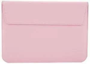 YSCLBAHUKE PU Leather Laptop Sleeve with Stand for MacBook 2025 Air15 M4 A3241 M2 M3 A2941 A3114 Pro16 M4 A3186 A3403 Pro16 A2485/A2780/A2991 Pro15w/tb A1707/A1990 Retina 15 A1398, Pink