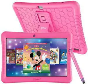 Contixo 10" Android Kids Tablet 32GB - Includes Exclusive 80+ Disney Storybooks (Value $350), Parental Controls, Kid-Proof Case with Kickstand & Stylus - Pink