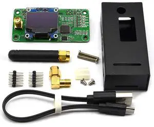 AURSINC MMDVM Hotspot Hat Board(V1.5.2) with UHF 433MHz Antenna OLED Display Aluminium Case, MMDVM Pi Hat for Raspbery Pi 3 4 3B 3B+ Zero W Zero 2W Digital Hotspot Ham Radio(Raspberry pi not Included)