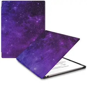 QIOFEARTH Case for Remarkable Paper Pro Tablet 11.8" (2024 Released) Lightweight and Hard Back Shell Protective Book Folio Cover,Have Auto Sleep/Wake,Pen Holder and Pen Tips Box (Starry Sky Purple)