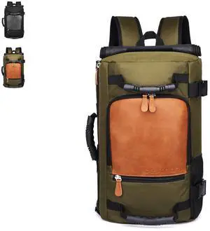 BESMART 5-Way Carry Travel Backpack Large Crossbody Work Bag for Men, Laptop Backpack fits 17 Inch Computer for Gym/Work (Green)