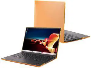 mCover Case ONLY Compatible for 2021-2024 14" Lenovo ThinkPad X1 Carbon Gen 9 / Gen 10 / Gen 11 Windows Notebook PC (with 180-degree Hinge, NOT Fitting Other Lenovo Models) - Orange