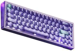 MelGeek REAL67 Wired Gaming Keyboard with RGB, Magnetic Keyboard with Hall Effect, Rapid Trigger, Hot-Swappable, Snap Tap & Adjustable Actuation, Online HIVE Custom (Potassium-Transparent Purple)