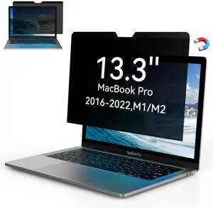 Yamaya Laptop Privacy Screen Magnetic MacBook Pro 13 Inch (2016-2022, M1,M2) and MacBook Air 13 Inch(2018-2021, M1),Magnetic Removable Computer Screen Privacy Shield for Mac 13Inch