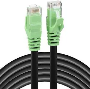Rapink Cat6 Outdoor Ethernet Cable 200 ft, Ethernet Cable UV Resistant, Cat6 Cable Waterproof, Network Cable Copper Clad Aluminum for Indoor & Outdoor Use