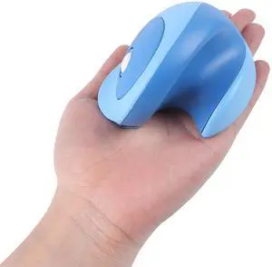 KUYHRF Mini Ergonomic Mouse for Small Hands,Dual-Mode Wireless Bluetooth Vertical Mouse - Rechargeable, Silent, Multi-Device Connection, Ideal for Laptops and Desktops (Blue)