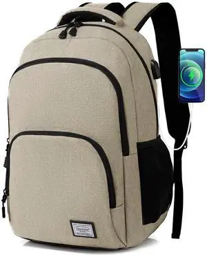 TANTOMI Travel Laptop Backpack, Carry On Backpack for Men Women Laptop Computer Work School Bag USB Port