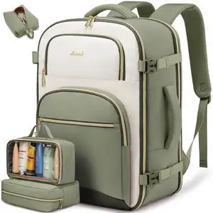 LOVEVOOK Travel Essentials Carry on Backpack 50L Travel Backpack for Women Men,Waterproof TSA Personal Item Travels Bag Airline Flight Approved,Large Carry on Luggage Laptop Backpack with Packing Cube