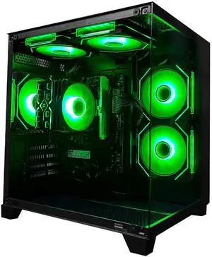 ALCPOK PC Gaming Desktop AMD Ryzen 7 5700G RAM 16G 3200MHz DDR4 1TB M.2 Prebuilt Computer Tower 550W Bronze Power Supply ARGB Air Colling Computer for Office Game