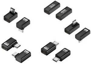 Combo-Pack 5 Angle USB-C Adapter Kit, Up to [8K@60Hz, 240W Charging, 80Gbps Data Transfer] USB4 Compatible with Thunderbolt 3/4, iPhone, Steam Deck (Black)