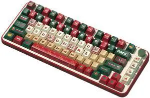 LUSKINNO PBT Keycaps, 138 Keys Christmas Theme Cherry Profile Dye-Sublimation, Custom Keyboard Keycaps Set for 61/64/68/84/87/100/104/108 MX Mechanical Keyboard