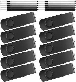 Kepmem USB Flash Drive 1GB - Bulk Pack of 10 - Black Fold Data Storage Thumb Pen Drive by Kepmem USB Flash Drive 1GB - Bulk Pack of 10 - Black Fold Data Storage Thumb Pen Drive by