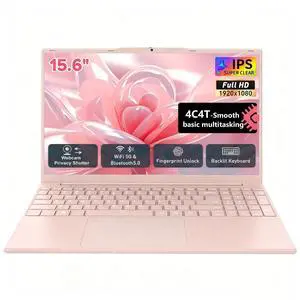 Auusda Lightweight Portable Pink Laptop, 4C4T-Processor, 15.6" FHD IPS, Backlit Keyboard, Privacy Camera, Fingerprint Reader, Win 11 Pro, USB 3.0, HDMI, for Business Work Study, 8GB RAM 128GB NVMe SSD Auusda Lightweight Portable Pink Laptop, 4C4T-Processor, 15.6" FHD IPS, Backlit Keyboard, Privacy Camera, Fingerprint Reader, Win 11 Pro, USB 3.0, HDMI, for Business Work Study, 8GB RAM 128GB NVMe SSD
