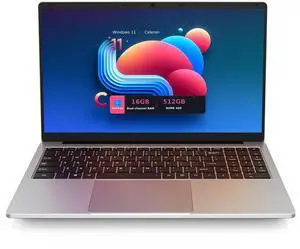 OTVOC Laptop 15.6 inch, Celeron N5105, Quad Core, Up to 2.9GHz, 16GB Dual Channel RAM, 512GB NVME SSD, FHD IPS, 2.0MP, 2.4G+5G WiFi, BT 5.0, Type-C, HDMI, RJ45, HDD, Silver OTVOC Laptop 15.6 inch, Celeron N5105, Quad Core, Up to 2.9GHz, 16GB Dual Channel RAM, 512GB NVME SSD, FHD IPS, 2.0MP, 2.4G+5G WiFi, BT 5.0, Type-C, HDMI, RJ45, HDD, Silver