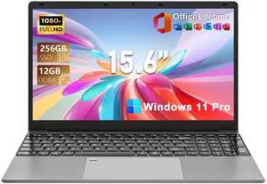 2026 15.6 Inch FHD IPS Laptop for Business and Home, 12GB RAM, 256GB SSD, Intel 5205U Processor, Backlight Keyboard, Fingerprint, Numeric Keyboard, Camera, USB, Win 11 Pro, w/Office Lifetime Licen 2026 15.6 Inch FHD IPS Laptop for Business and Home, 12GB RAM, 256GB SSD, Intel 5205U Processor, Backlight Keyboard, Fingerprint, Numeric Keyboard, Camera, USB, Win 11 Pro, w/Office Lifetime Licen