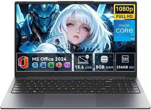 EYY 2026 Laptop Computer, 15.6" Laptops with Office 2024, Intel M3-8100Y Processor, 8GB RAM 256GB SSD, FHD IPS Display, Win 11 pro, WiFi 5, BT 5.0, HDMI, USB 3.0, Notebook for Business, Student EYY 2026 Laptop Computer, 15.6" Laptops with Office 2024, Intel M3-8100Y Processor, 8GB RAM 256GB SSD, FHD IPS Display, Win 11 pro, WiFi 5, BT 5.0, HDMI, USB 3.0, Notebook for Business, Student