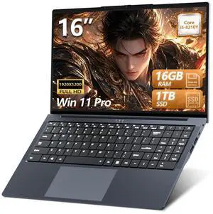 2026 Laptop, 16 Inch Laptop Computer, Gaming Laptop i5 (Up to 3.6GHz), 16GB RAM 1TB SSD Lap top PC, FHD 1920x1200, 180 Open, Backlit KB, WiFi 5G, BT5.0, Win 11 Pro, Type-C, HDMI, Laptops for Study 2026 Laptop, 16 Inch Laptop Computer, Gaming Laptop i5 (Up to 3.6GHz), 16GB RAM 1TB SSD Lap top PC, FHD 1920x1200, 180 Open, Backlit KB, WiFi 5G, BT5.0, Win 11 Pro, Type-C, HDMI, Laptops for Study